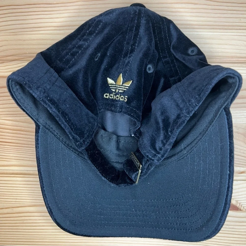 Adidas Black & Gold Velvet Cap